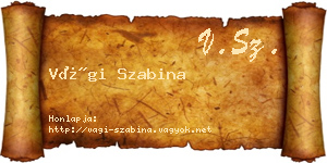 Vági Szabina névjegykártya