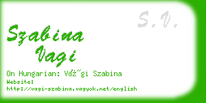 szabina vagi business card